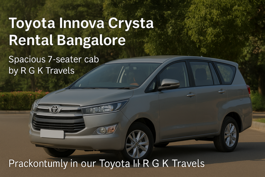 Toyota Innova Crysta rental Bangalore