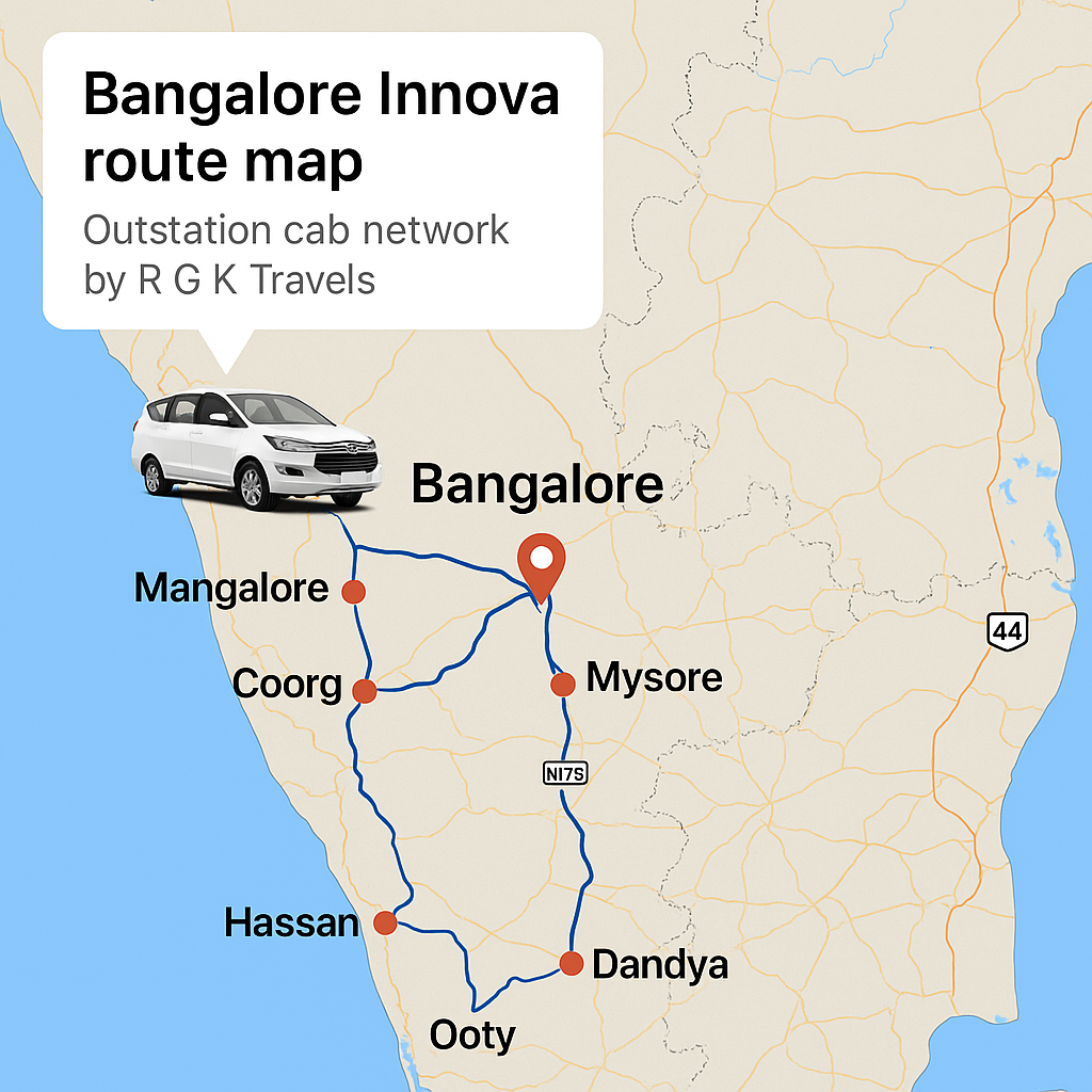 Innova routes from Bangalore