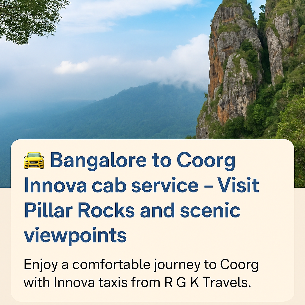 Innova cab service Bangalore to Coorg