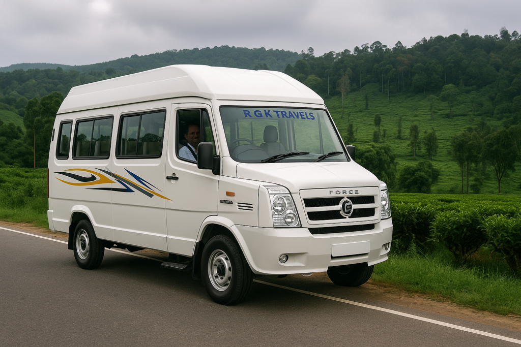 Tempo traveller for Bangalore to Coorg group trips – R G K Travels