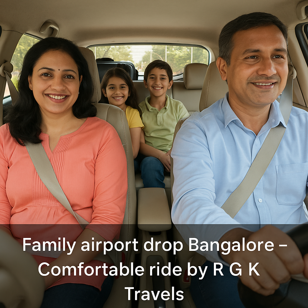 Family airport drop Bangalore – Comfortable ride by R G K Travels